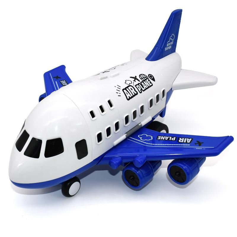 Model Airplane Toy Set With Inertia Mechanism And Storage For Boys And Kids