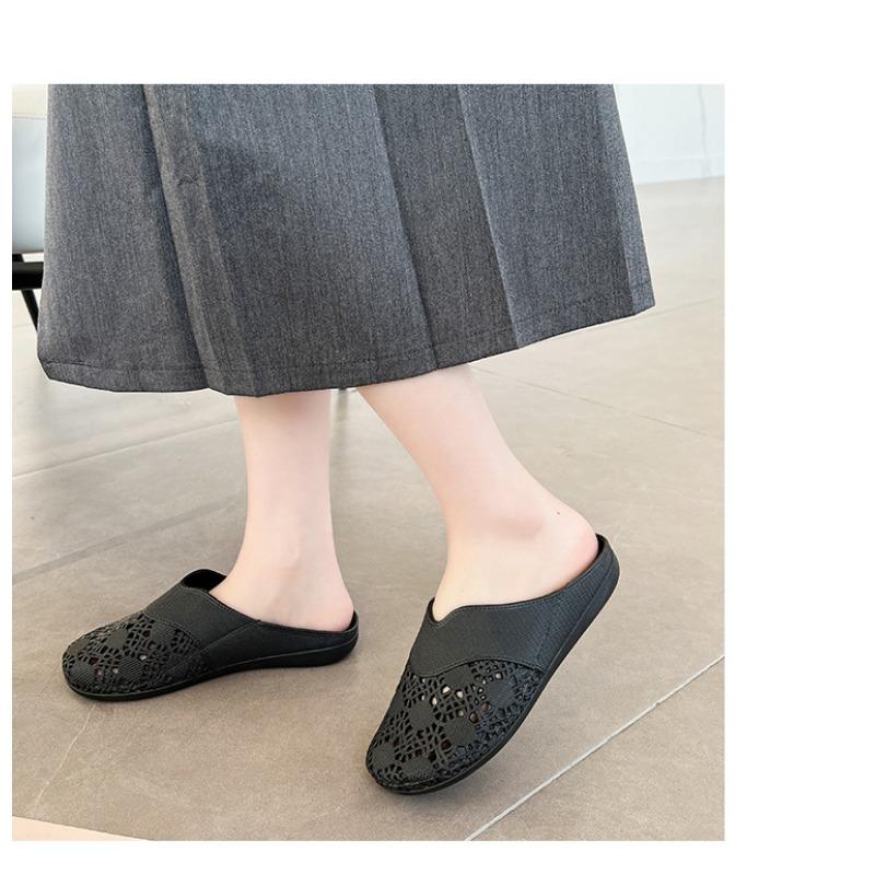 Klapki damskie na lato, sandały na grubej podeszwie do noszenia na zewnątrz, buty plażowe, na lekkiej i miękkiej podeszwie, klapki z zakrytymi palcami