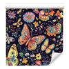 Colorful Indigo and Navy Blue Butterflies Wallpaper for Living Room and Bedroom 50x1000
