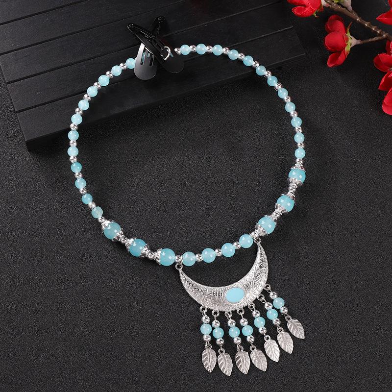 Barn Vuxen Etnisk Stil Huvudbonad Exotisk Stil Miao Kvinnlig Skatt Tofs Ögonbryn Håraccessoarer Tibetansk Retro Krage Halsband