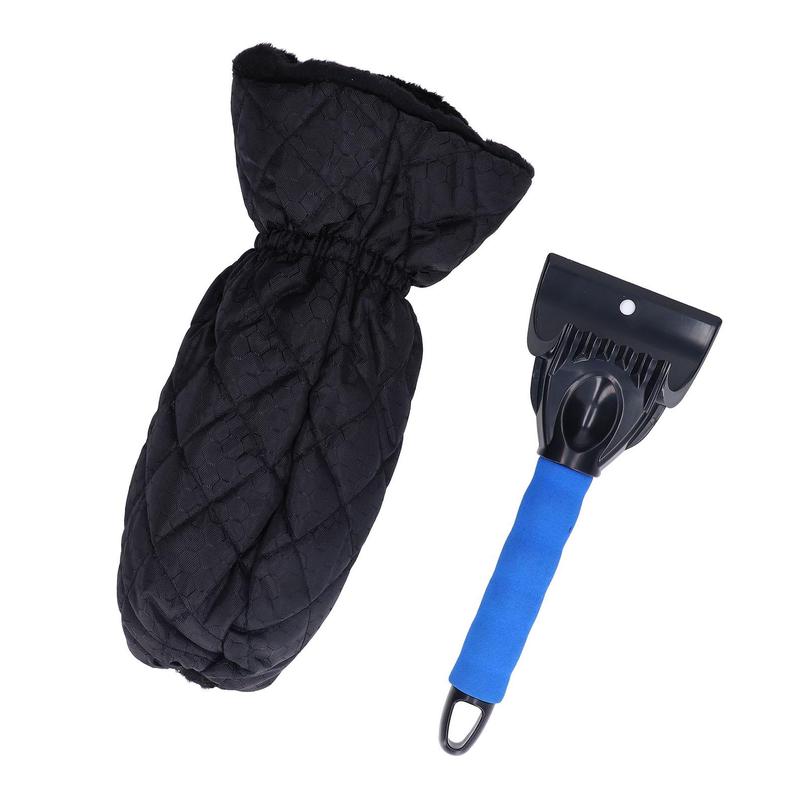 

Waterproof Ice Scraper Mitt 2 in 1 Design Elastic Band Design Easy to Hold Convenient Cold Proof Car Snow Scraper