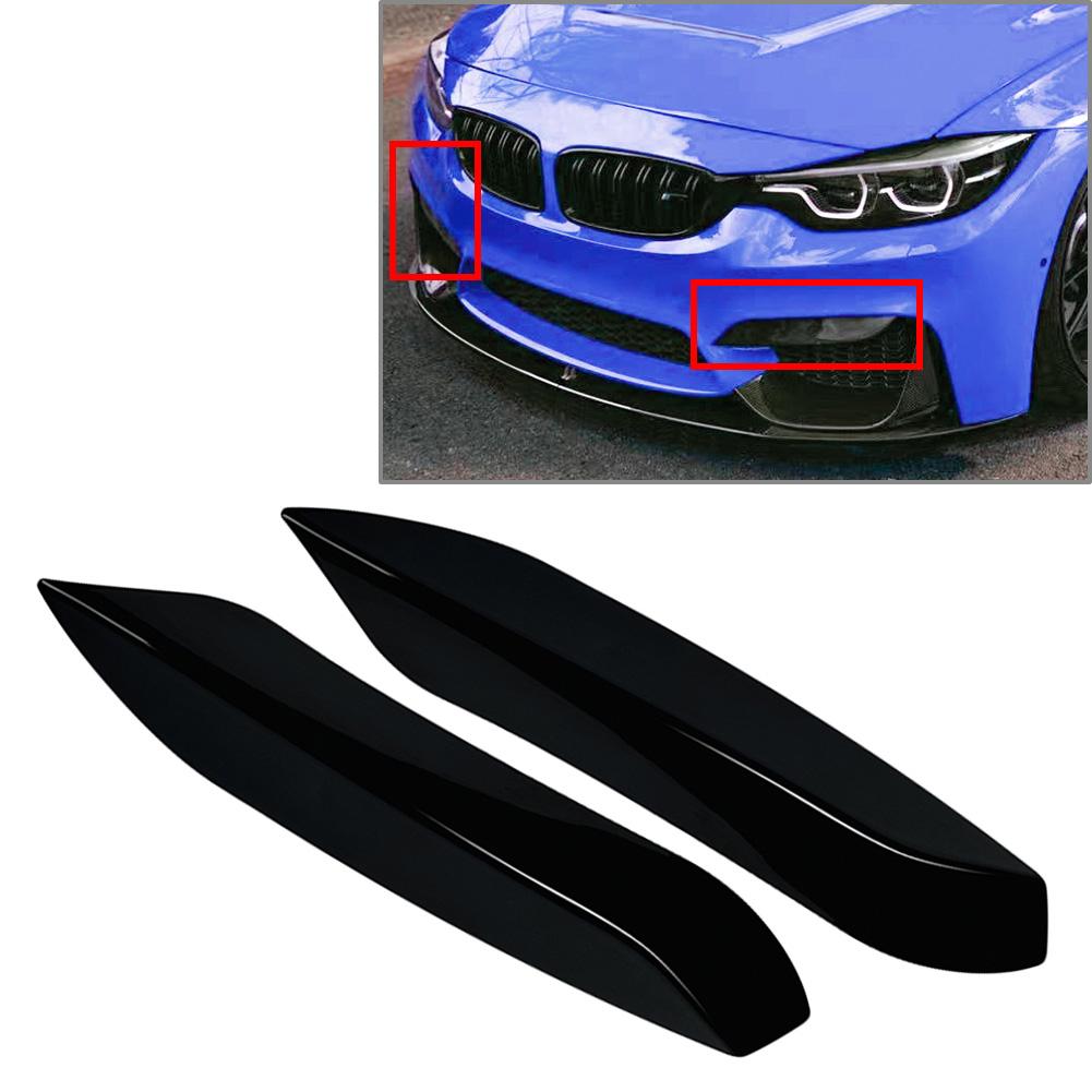 1Pair Car Front Bumper Side Splitter Spoiler Trim For BMW F80 F81 M3 F82 F83 M4 2014- Only Fit For M3 M4 Original Bumper
