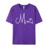 Mimi Heart Grandma Christmas Mother Is Day TShirt Unisex Clothing TShirt Combed Cotton Funny Clothing Shirt Round Collar