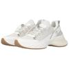 PINKO Pink Layered Membrane Leather Knitted Round Toe Drawstring Sneakers Breathable Lightweight Low Top Casual Shoes Women sneakers SS0141P128Z1B