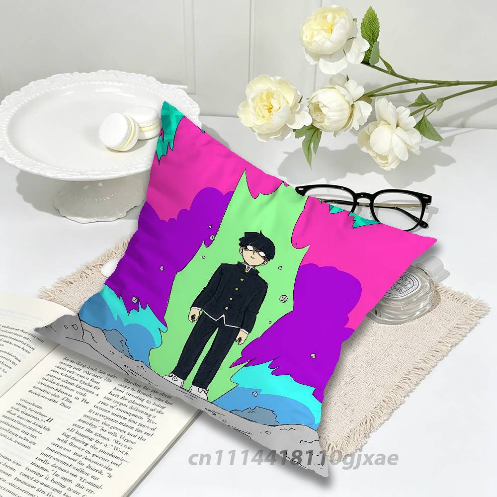 MMob Psycho  Anime Pillow Case For Home Bedroom Car Office Decoration Living Room Sofa Cushion Cover Suitable