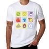 Tamagotchi Character Collage TShirt Basic Plain Short Sleeve Crew Neck Tee