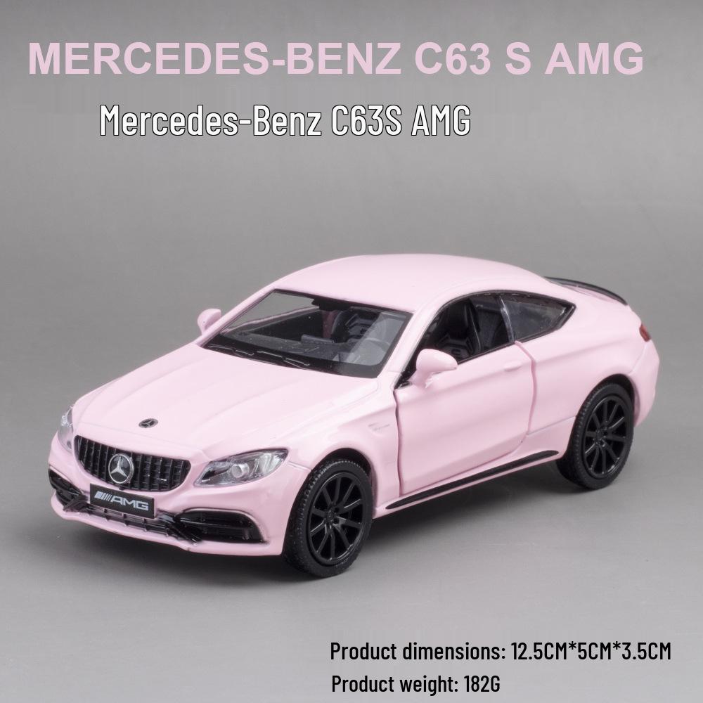 1:36 Pink Alloy Sports Car Model - Children's Toy Ornament