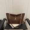 Große Tragetasche Herbst und Winter neu vielseitige Pendler-Schulter-Unterarmtasche hochwertige Textur Handtasche