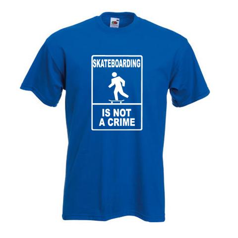 Skateboarding Is Not A Crime Skating TShirt Cool Skateboard Design Logo Tee