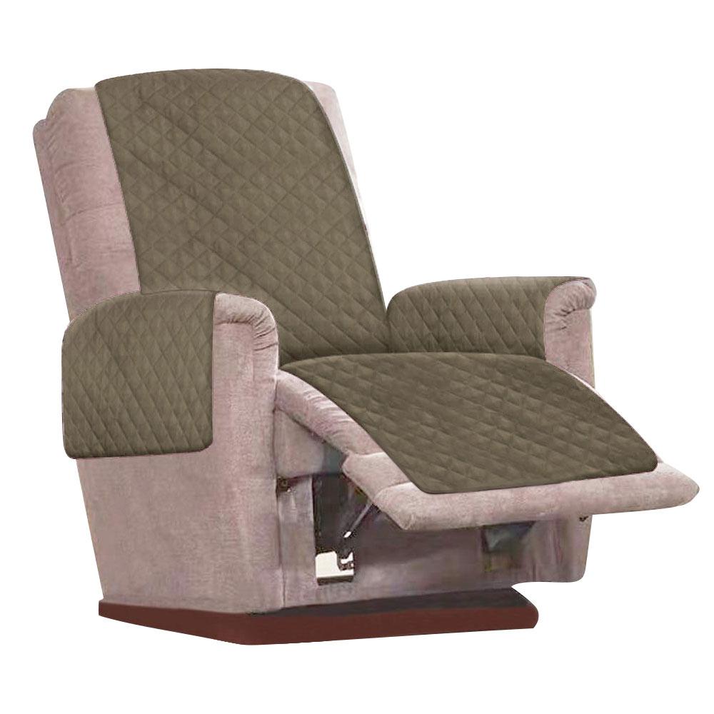 

Recliner Chair Sofa Cover Polyester Fiber Couch Furniture Protector with Side Pocket Anti Slip Armchair Cover Washable Chair Mat