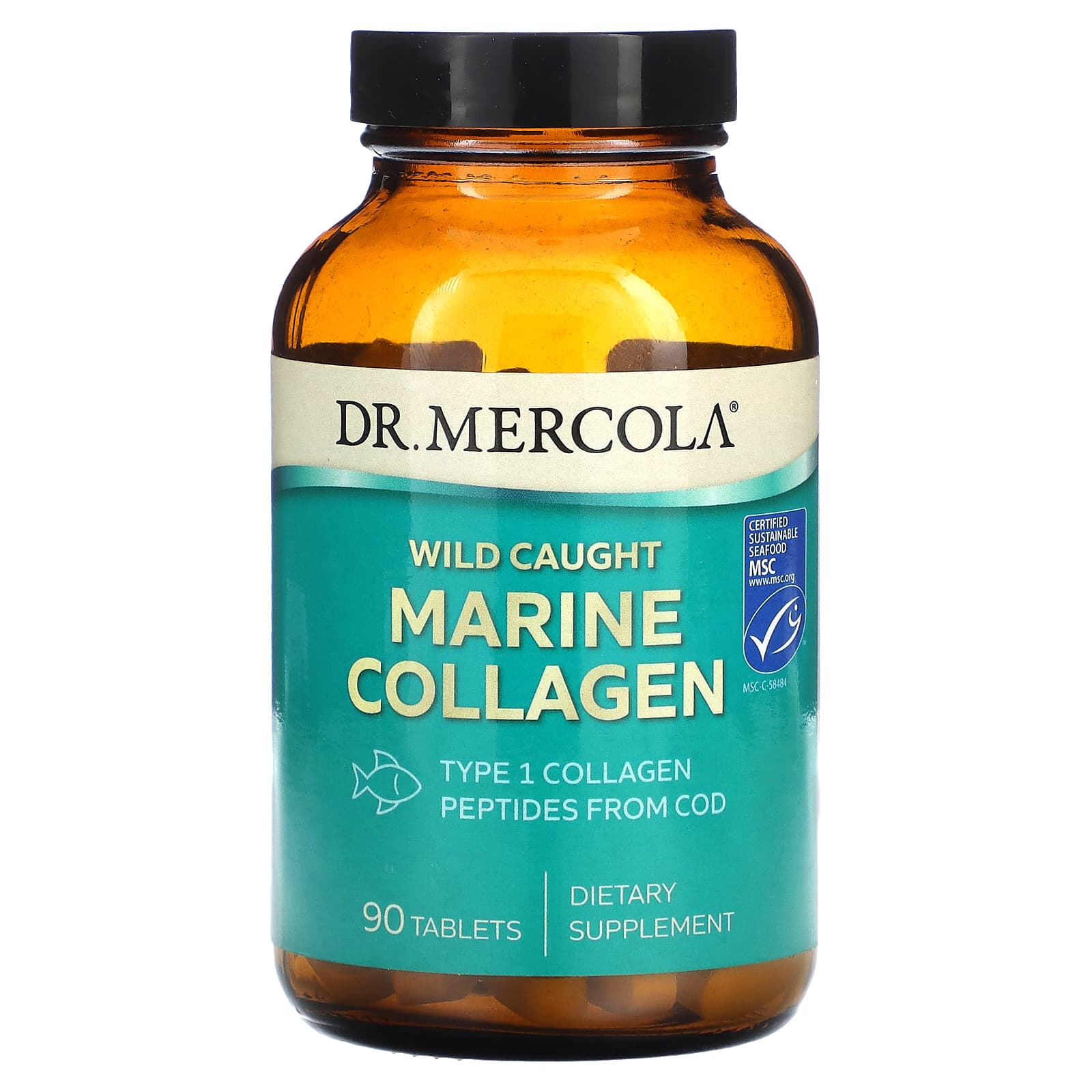 

Dr. Mercola, Wild Marine Collagen, 90 Tablets (0.5g per tablet)