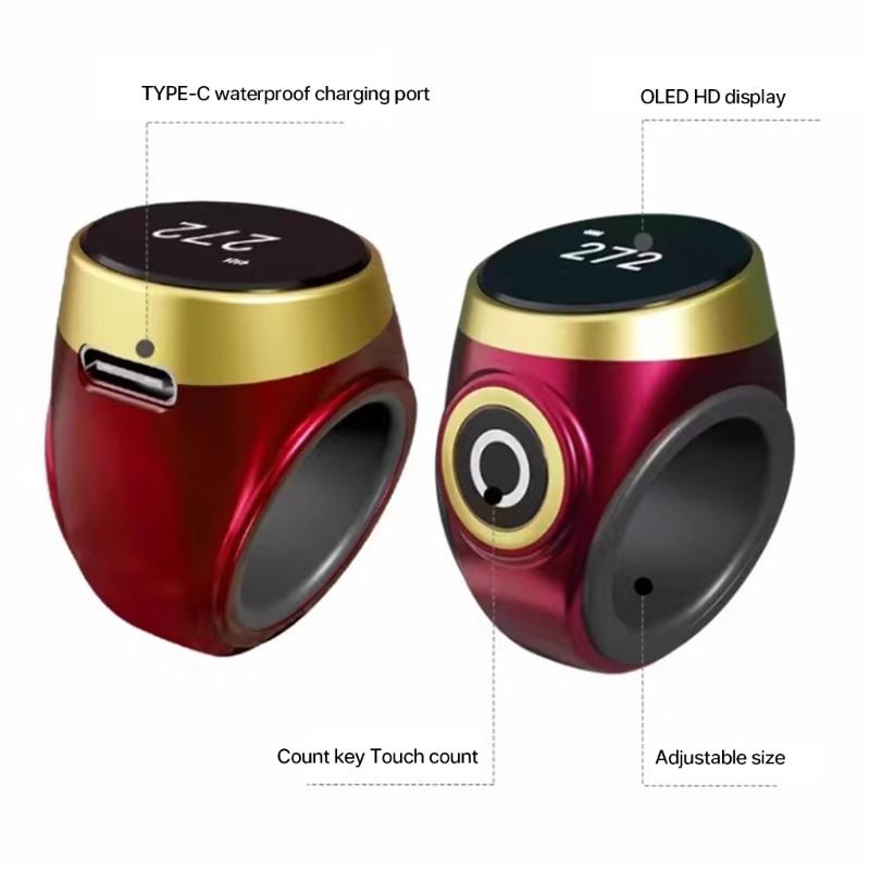 Digitaler Fingerzähler mit Vibrationsalarm, elektronischer Zähler, tragbarer digitaler Zähler zur Verfolgung der Gebetszeit, Geschenk