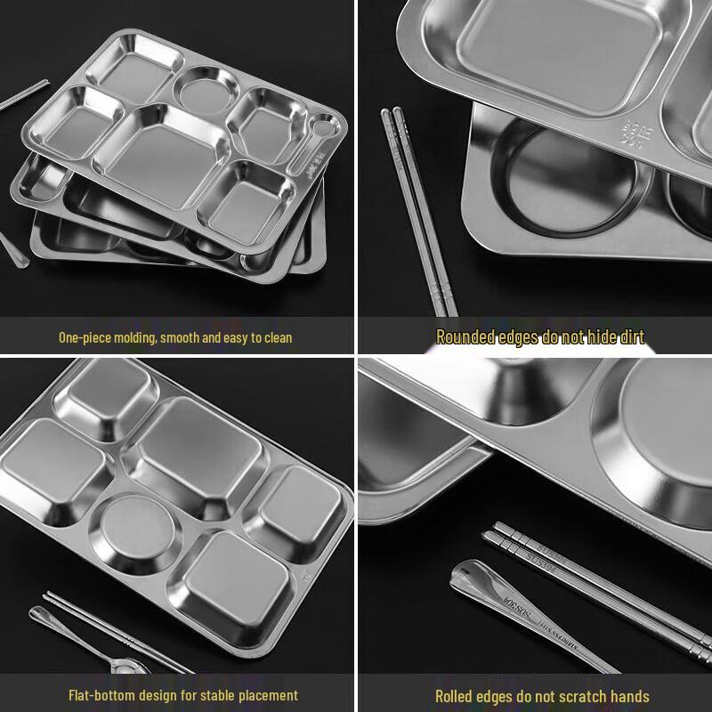 Chu Wanya 304 Stainless Steel Divided Food Tray