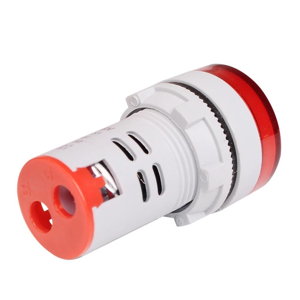 Mini Voltmetro Digitale Rotondo 22mm AC 12-500V Volt Tensione Tester Misuratore Monitor Potenza Indicatore LED Spia per Auto Camion Camper