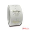 50-500Pcs Labels 1Inch Clear Gold Foil Thank You Stickers For Wedding Pretty Gift Cards Envelope Sealing Label Stickers
