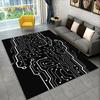 3D Chip Circuit Board Area Rug,Carpet Rug for Home Living Room Bedroom Sofa Play Room Doormat Decor,Kid Game Non-slip Floor Mat