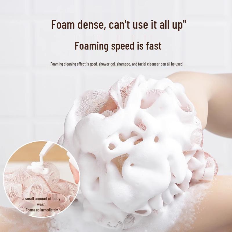Premium Soft Exfoliating Shower Ball: Non-Dispersing, Luxurious Lather for Women’s Bathing