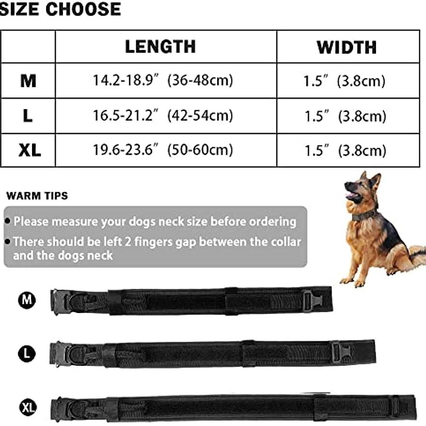 Collier Pour Chien Réglable Avec Poignée De Contrôle,En Nylon,Avec Boucle En Métal,Pour Chiens De Taille Moyenne Et Grande Taille,Pour La Chasse, L'entraînement En Plein Air,K9,Noir L