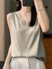 2025 Women's V-neck Ice Silk Camisole - Summer Mesh Base Layer Top