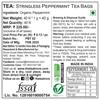the tea trove Herbal Peppermint Tea Bag Organic-40 Caffeine Free Pepper Mint Tea Bags For Bloating,Gas Relief -Steep Hot Or Iced, 40 Gram,Pack Of 1