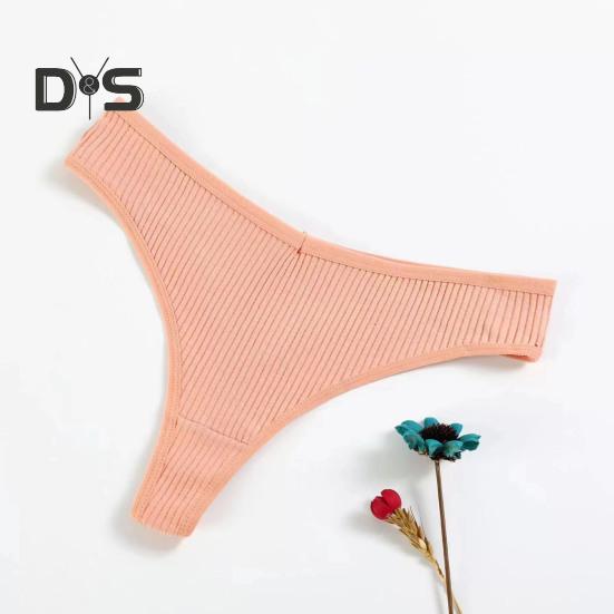Women Thong Low-waist Seamless Solid Color Thread Good Breathability Elastic Quick-drying Sport Casual Briefs Panties Female Underpants