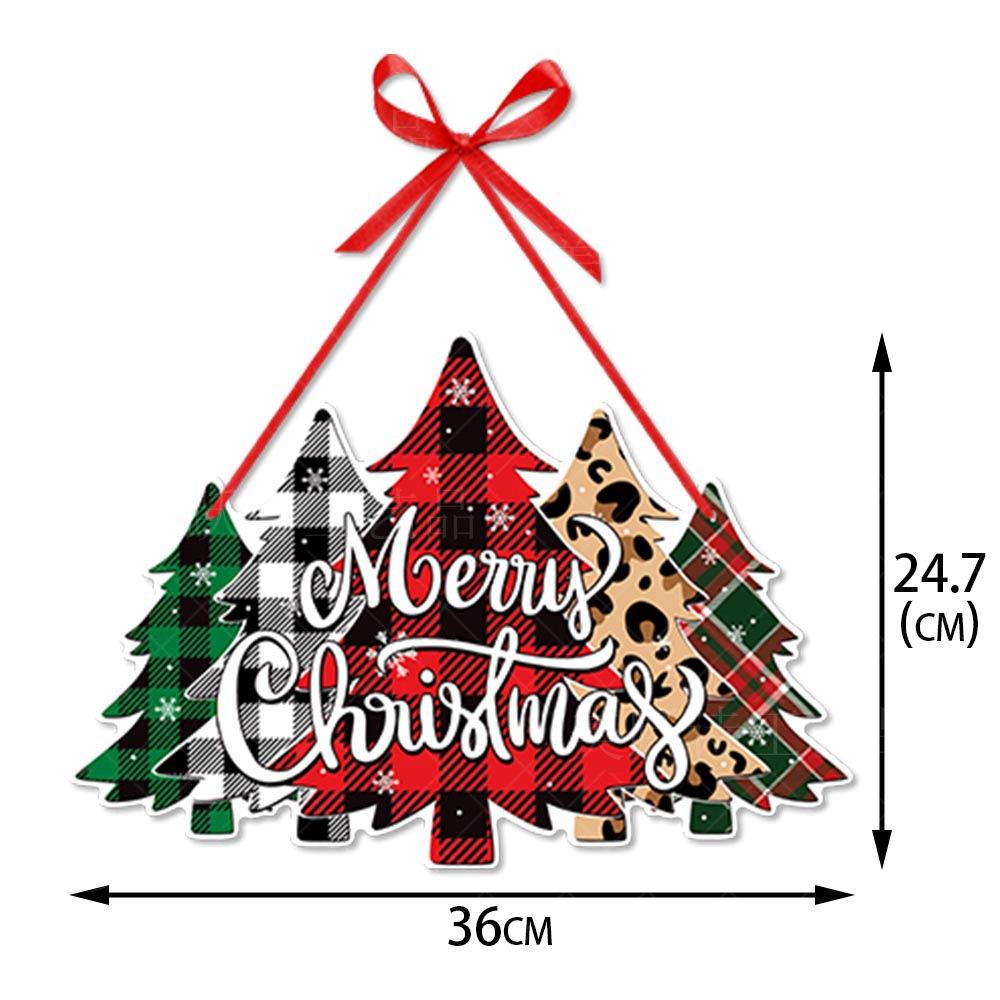 Christmas Door Hanger New  Party Pendants Xmas Tree Hanging Oranments Santa Claus Snoweman Elk  Xmas Navidad Decor