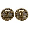 Chanel Gold Plated Circle CC Logos Earrings Earring goldUsed