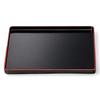 48cm Tray In Black or Lacquerware Made In Japan J-kitchens Long, 6-Shaku (1,000-Line) (Tray) Red, Non-Slip, (ABS Resin),