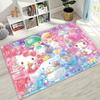 3D Cute Hello Kitty  Sanrio Cartoon Rug for Bedroom Living Room Sofa Home Doormat Decor, Large Kid Play Non-slip Floor Mat Gift