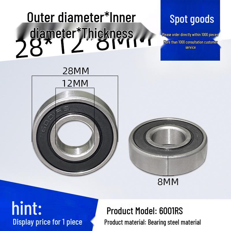 

6001RS Deep Groove Ball Bearing - Mini Motor, Toy, Fitness Equipment Bearing