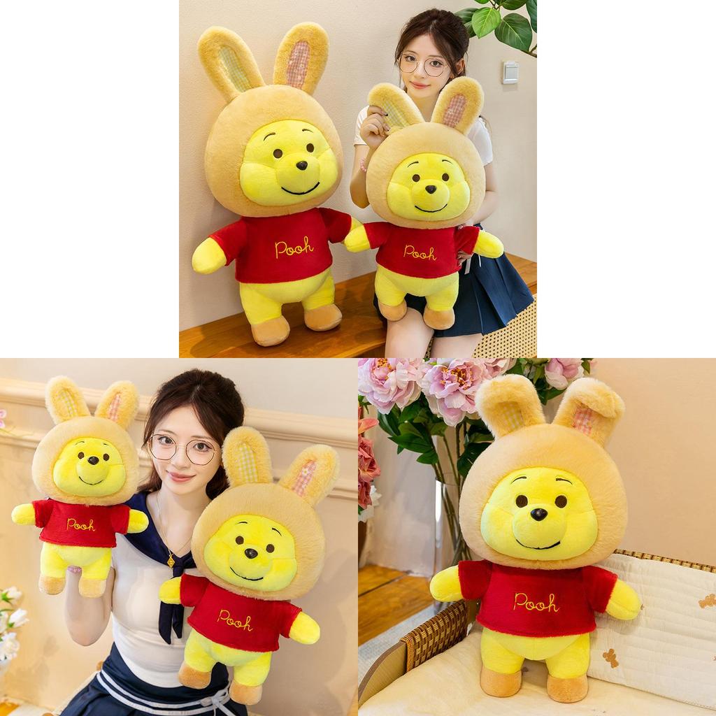 Pooh Bear Plush Toy Large Soft Cartoon Stuffed Animal For Kids Sleep Decor