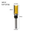 4 adet 1/4 Shank Şablon Trim Menteşe Zıvana Freze Ucu Düz End Mill Giyotin Temizleme Gömme Trim Zıvana Kesici ForWoodworking