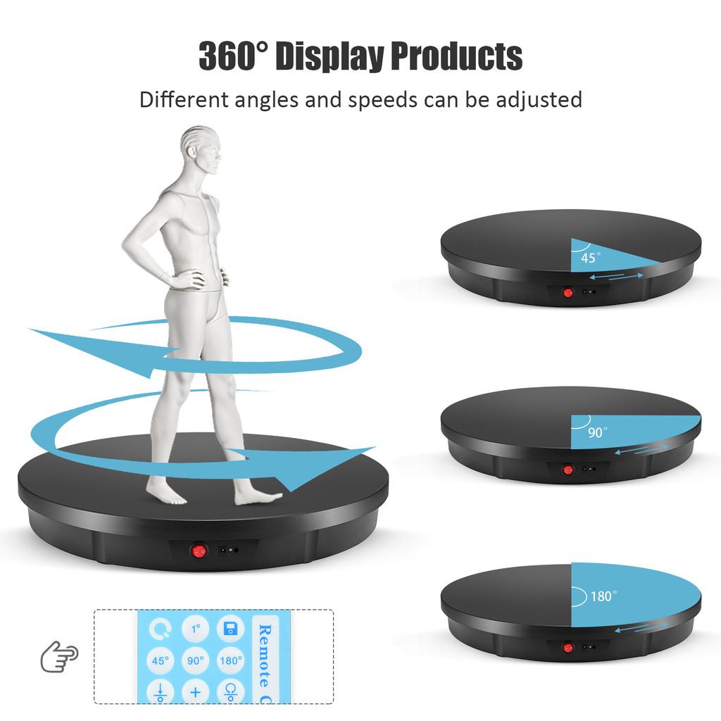 30/42/52CM 100KG 360° Panoramic Automatic Display Table Photography Backdrop Shooting Booth Turntable Rotating Display Stand