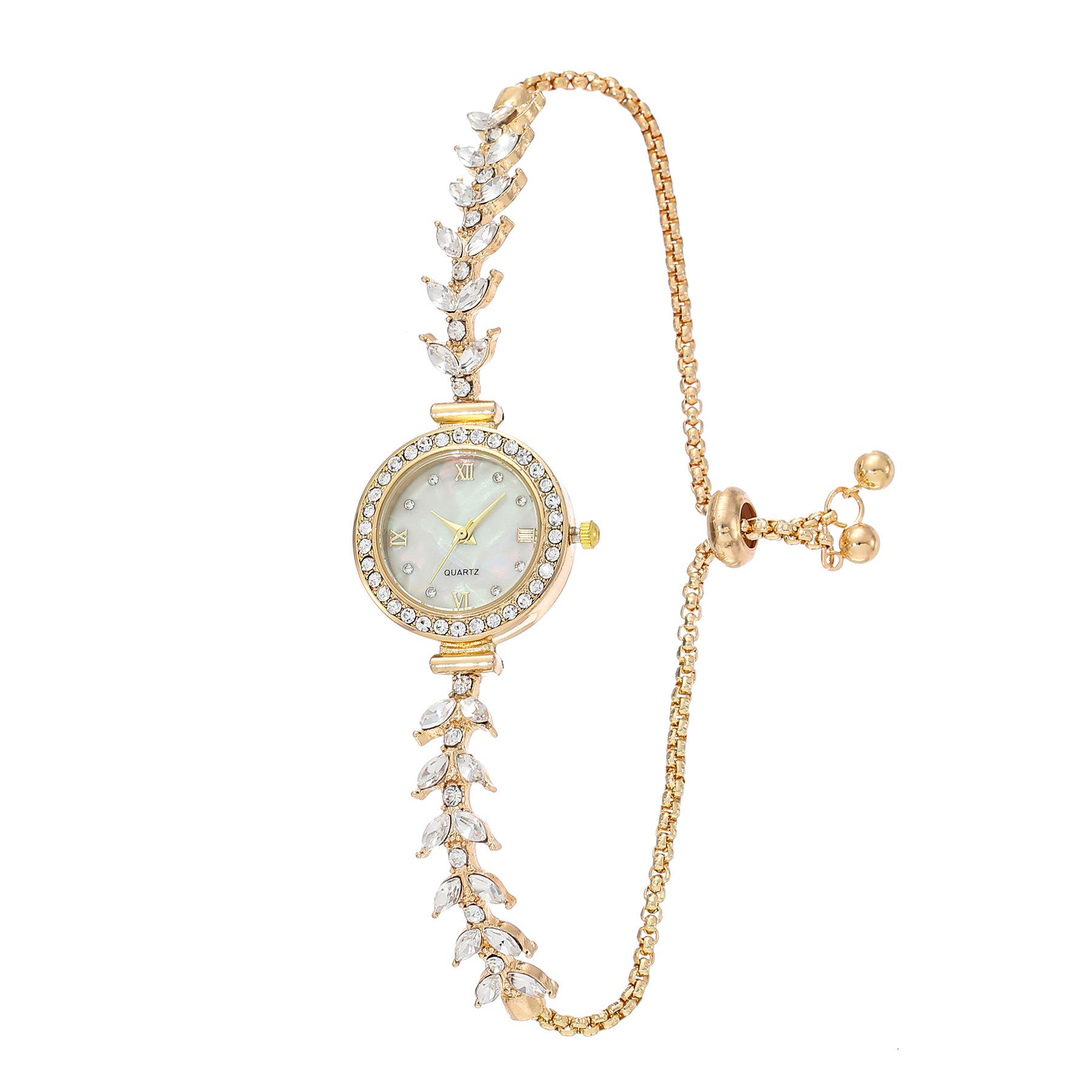 Ladies Watch Round Diamond Bracelet Watch Quartz Watch Women S Watch золотой