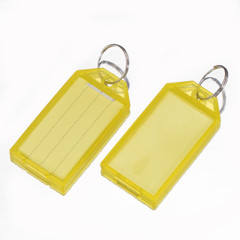 10-50pcs Colorful Plastic Keychain Key Tags Label With Split Ring For Diy Numbered Name Baggage Tag Id Label Name Tags