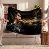 Coperta Personalizzata in Pile Cristiano Ronaldo con Logo Calcio, Testo Nome Personalizzato Morbida Calda Coperta da Divano per la Casa