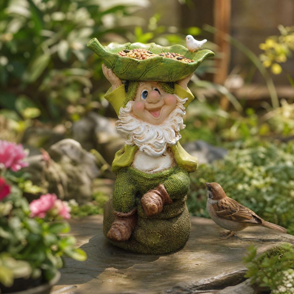 Outdoor Garden Rockery Pool Statue, Decorative Sculpture Ornament for Yard Patio