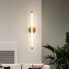 Postmodernistyczna lampa ścienna LED w kolorze czarnym, złotym, rura żelazna, góra, dół, kinkiety, światło do salonu, sypialnia, oświetlenie dekoracyjne przy łóżku