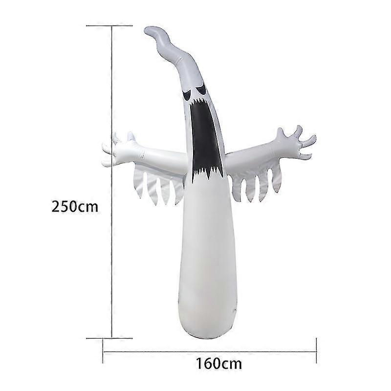 Halloween Giant Ghost Inflatable With Scary Sound Infrared Voice, Tall Spooky