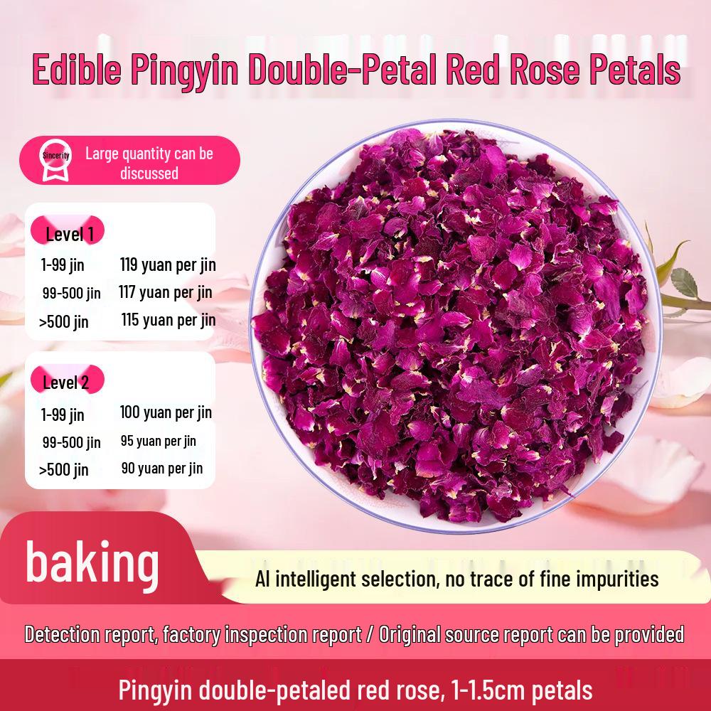 Pingyin Double Petal Edible Dried Rose Petals
