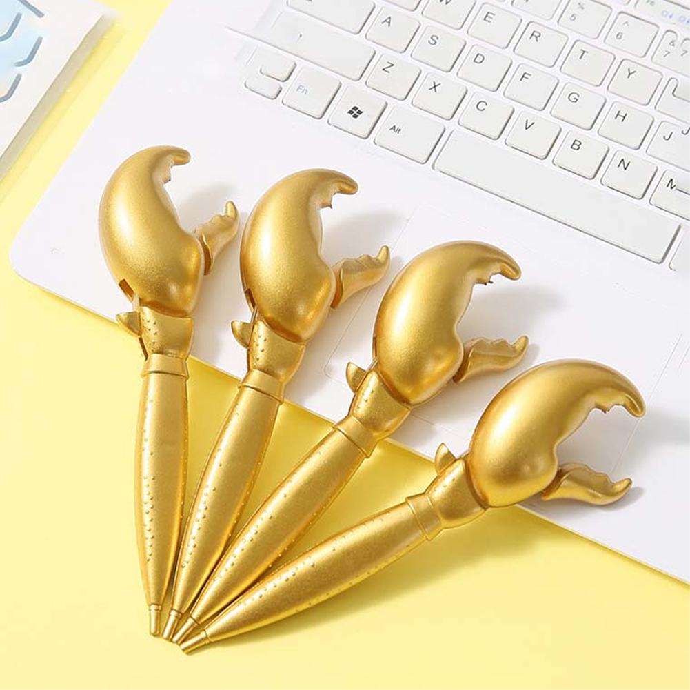 Creative Simulation Gel Pen,Personalized Golden Crab Claw Pens for Adult Children,Office Writing Stationery for Birthday Gifts