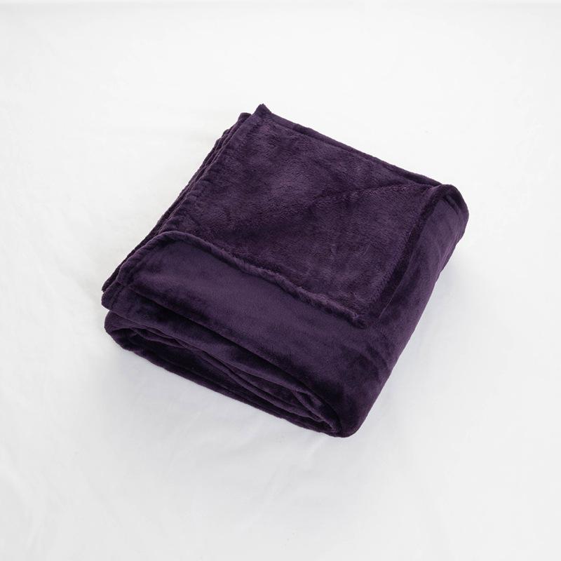 Dicke einfarbige Korallenfleece-Decke – Kuschelig für Haustiere, Zuhause oder Büro