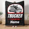Truck Personalized Name Blanket Throw Personalized Blanket Soft Warm Cozy Throw For Bed Sofa Office Chair Livingroom Ideal for All Seasons