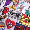 Punk-Stickaufnäher für Kleidung Herz-Aufnäher zum Aufbügeln auf Kleidung Tier-Stickaufnäher Klettverschluss-Aufkleber Abzeichen