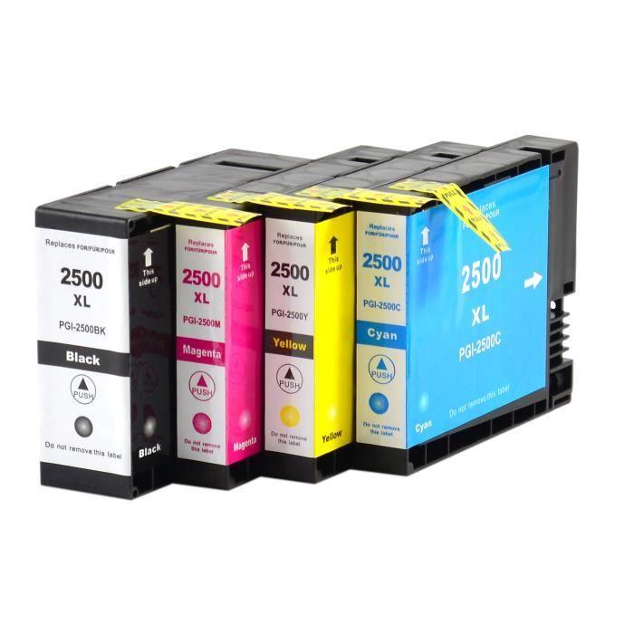 4 cartouches d'imprimante compatible avec canon pgi-2500xl