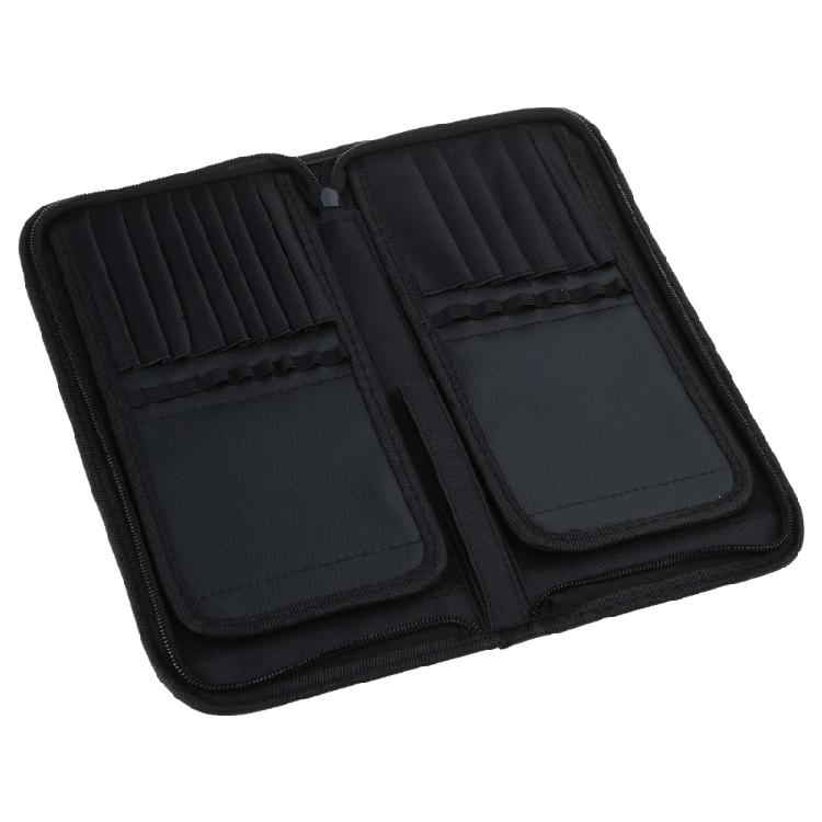 15 Pockets Stand-up Makeup Brush Holder Organizer Bag Cosmetics Storage Pouches