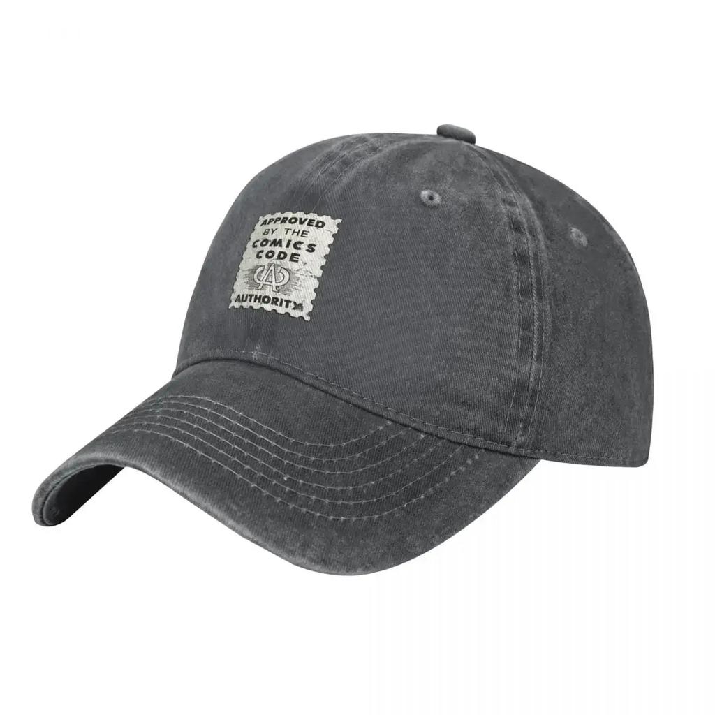 Distressed Comics Code Baseball Cap Hat Beach derby hat custom caps Sunscreen Unisexs Baseball Womens