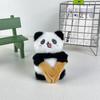 Mini Panda Charming Plush Toy Keychain Cute Animal Accessory For Bags And Cars
