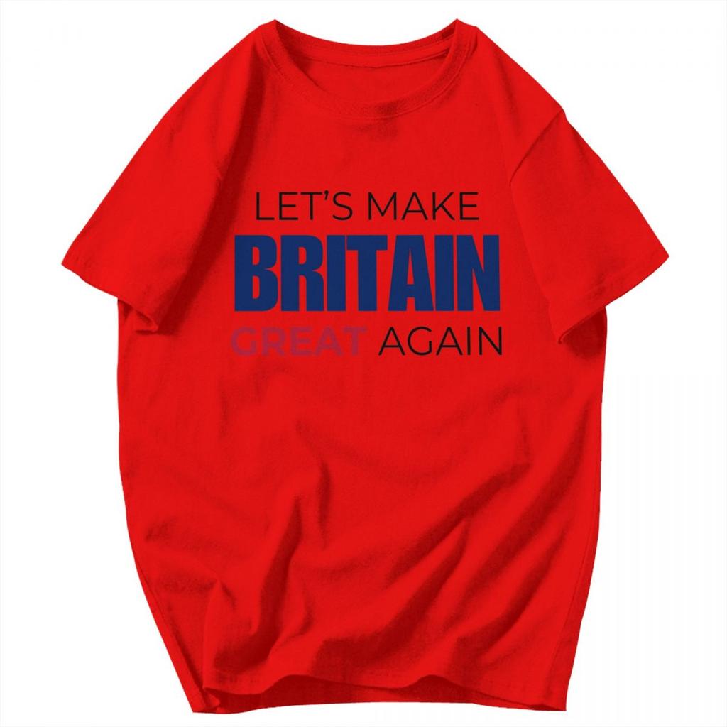 Men T Shirt Lets Make Britain GREAT Again UK Awesome Idea Y2K Graphic Short Sleeve Unisex Clothing T Shirts