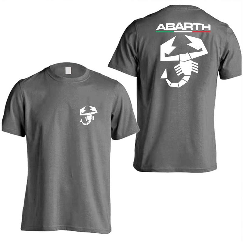 Abarth Scorpion Unisexs Summer Pure Cotton Short Sleeved Unisexs and Womens Sports Tshirt Italian Car Modified Rally Racing Top